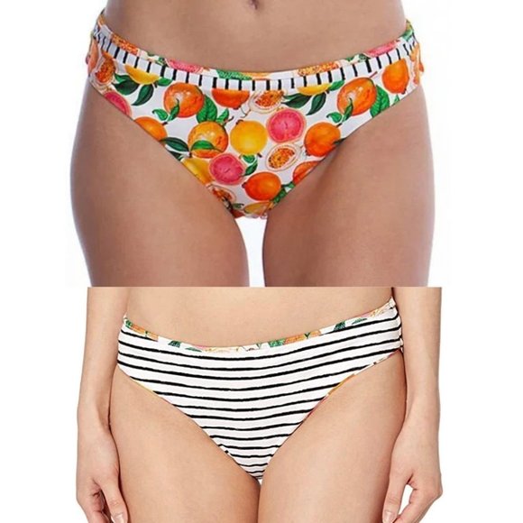 Nanette Lepore Tutti Fruitti Charmer Reversible Bikini Bottoms NWT Sz 14 - Picture 13 of 13